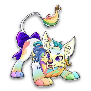 Prismatic Pride Varwolf UV Printed Pin Prismatic Pride Varwolf UV Printed Pin