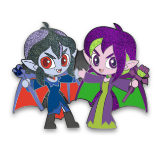 SDCC26 Chibi NPCs Faerie Duo Hard Enamel Pin (Darkest Faerie, Jhudora)