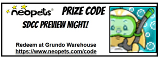 SDCC 2026 Preview Night Code Card SDCC 2026 Preview Night Code Card