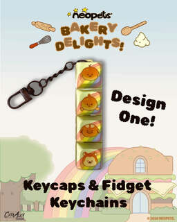 Neopets Bakery Besties Keycaps - Design One Neopets Bakery Besties Keycaps - Design One