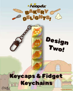 Neopets Bakery Besties Keycaps - Design Two