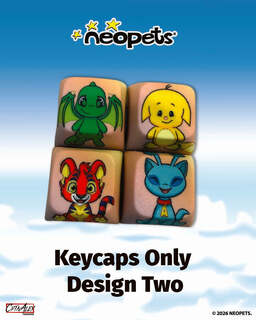 Neopets Rainbow Wonderland Keycaps - Design Two